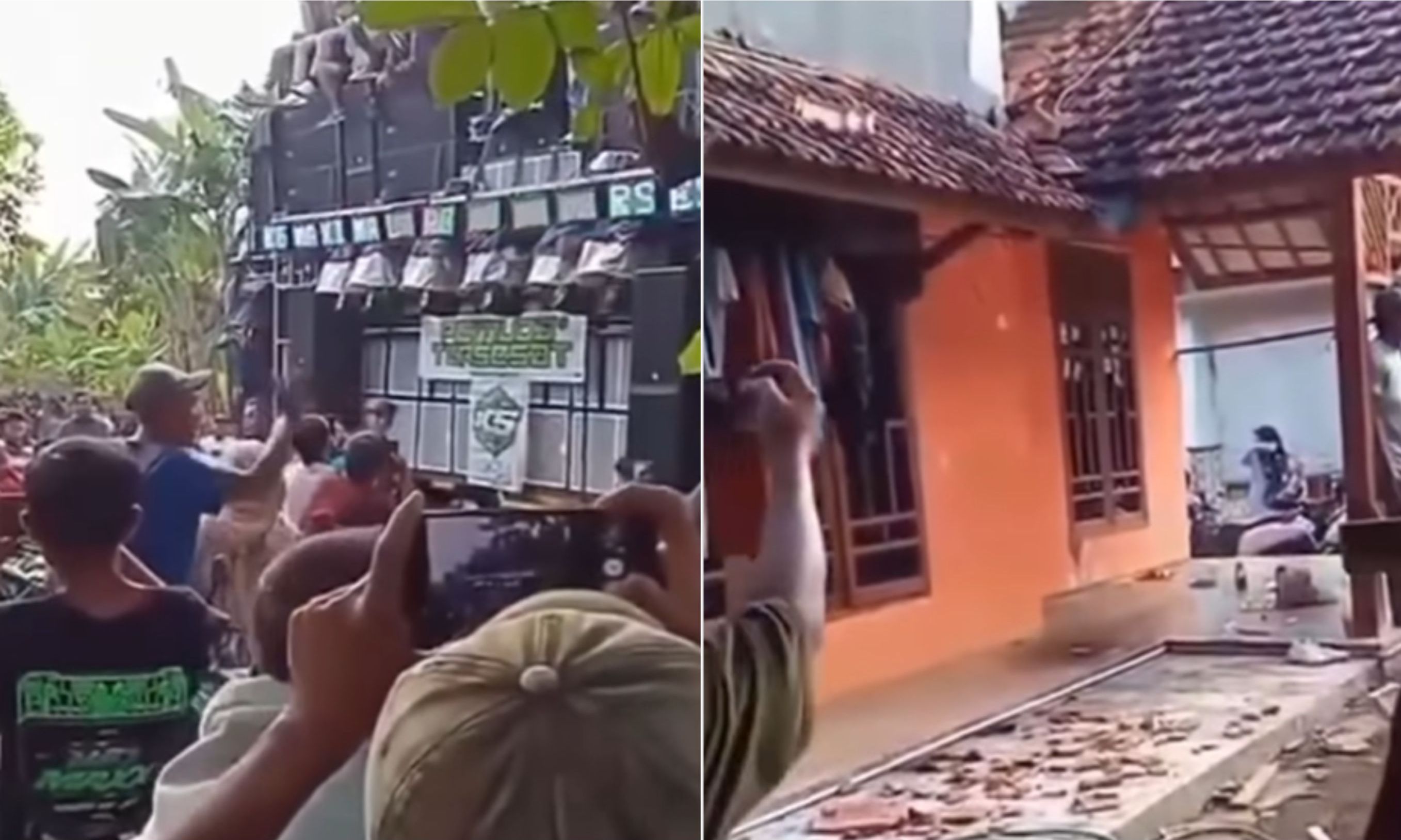 Karnaval Sound Horeg di Pati Sebabkan Genteng Rumah Warga Ambruk <b>(IG: Fakta Indo)</b>