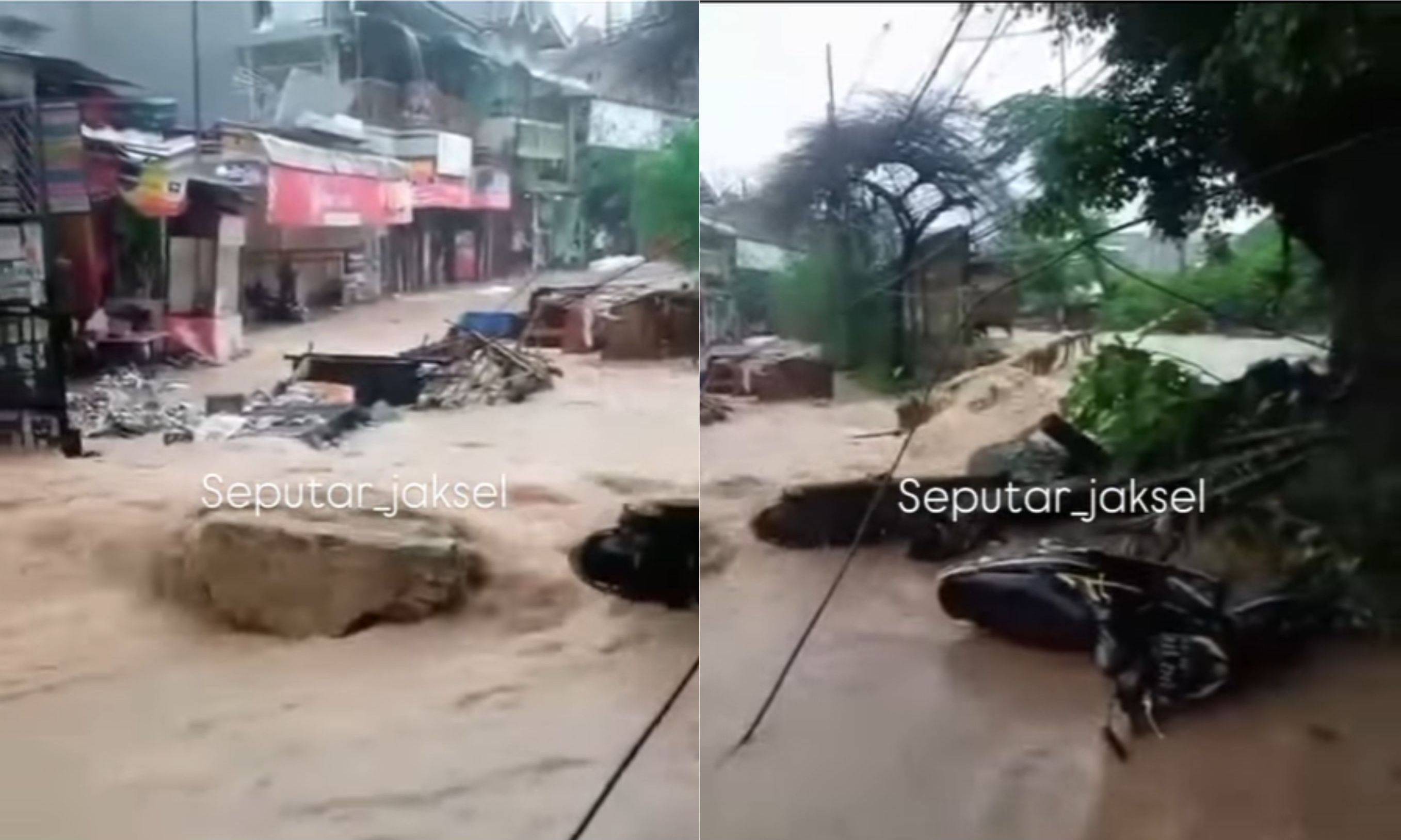 Viral Tembok Gudang SDA Jebol Usai Hujan Deras di Pasar Minggu <b>(IG: Seputar Jaksel)</b>