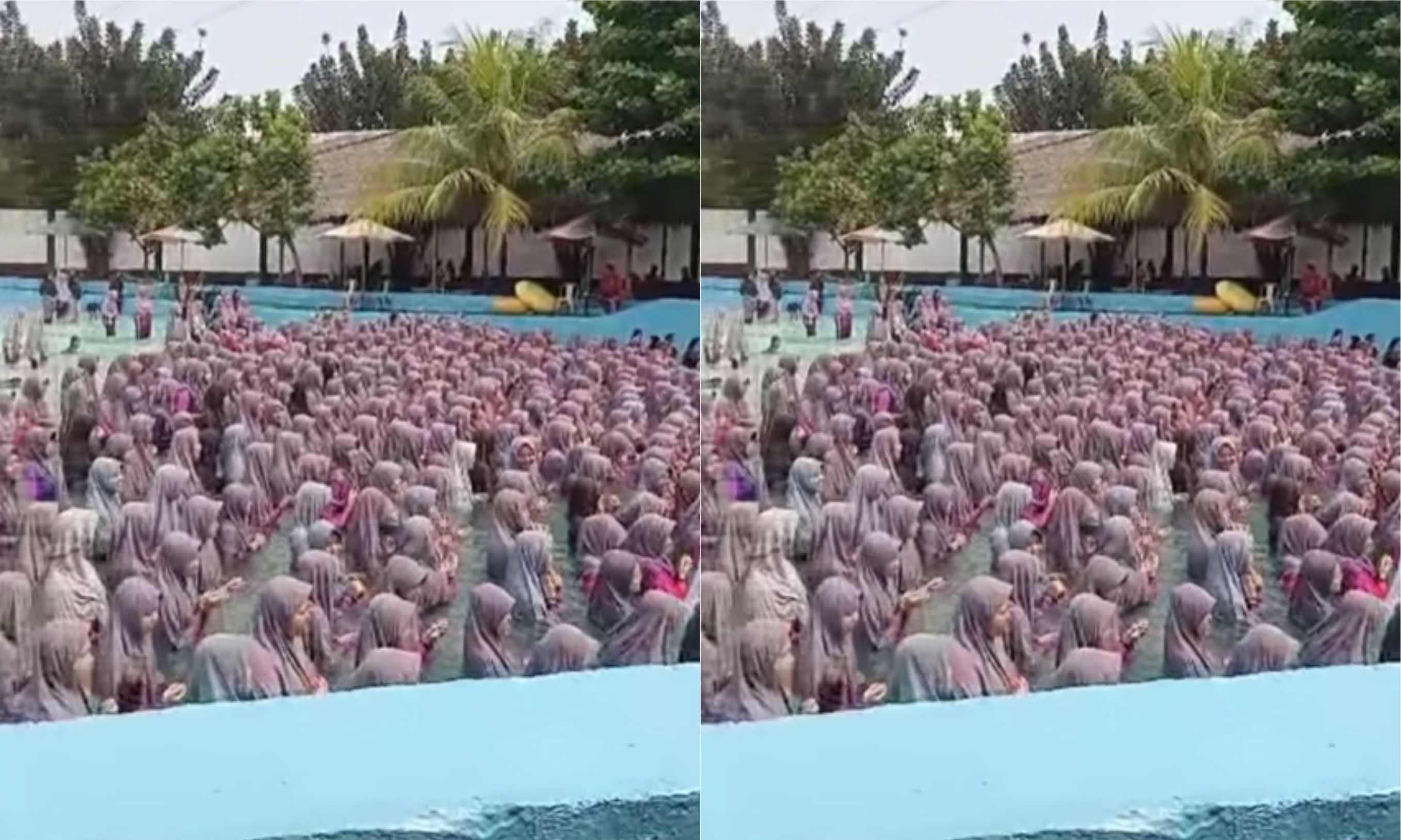 Viral Ukhti-ukhti Sholawatan di Kolam Renang Tuai Kecaman <b>(Instagram)</b>