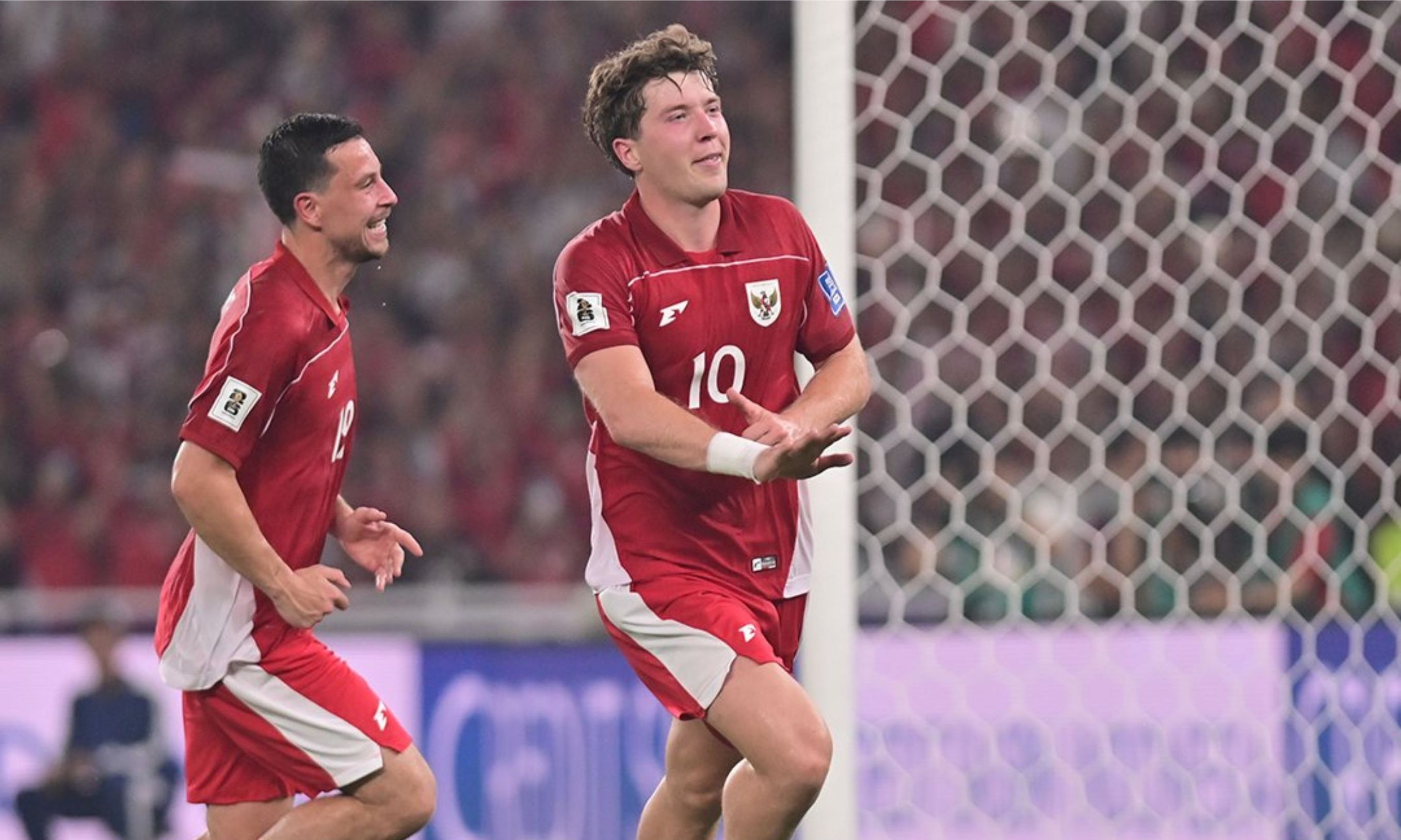 Penyerang Timnas Indonesia, Ole Romeny Cetak gol ke gawang China <b>(X: FIFA Word Cup)</b>