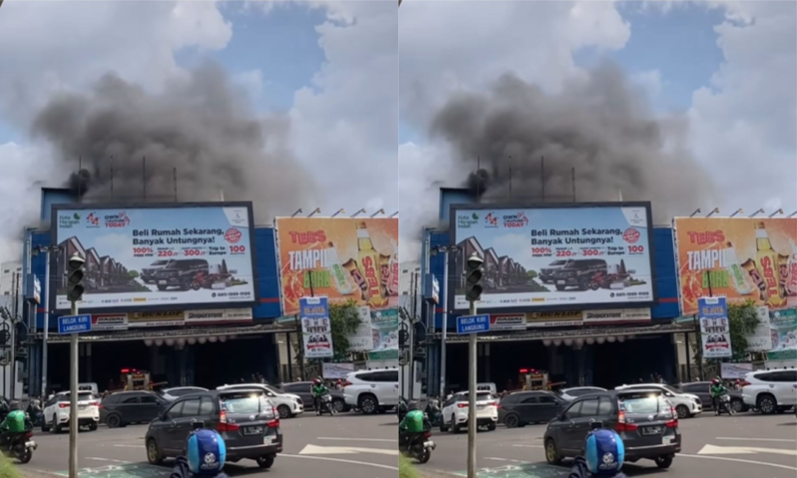 Viral Kebakaran Hebat Terjang Toko Ban Mobil di Bekasi <b>(IG: Infobekasi)</b>