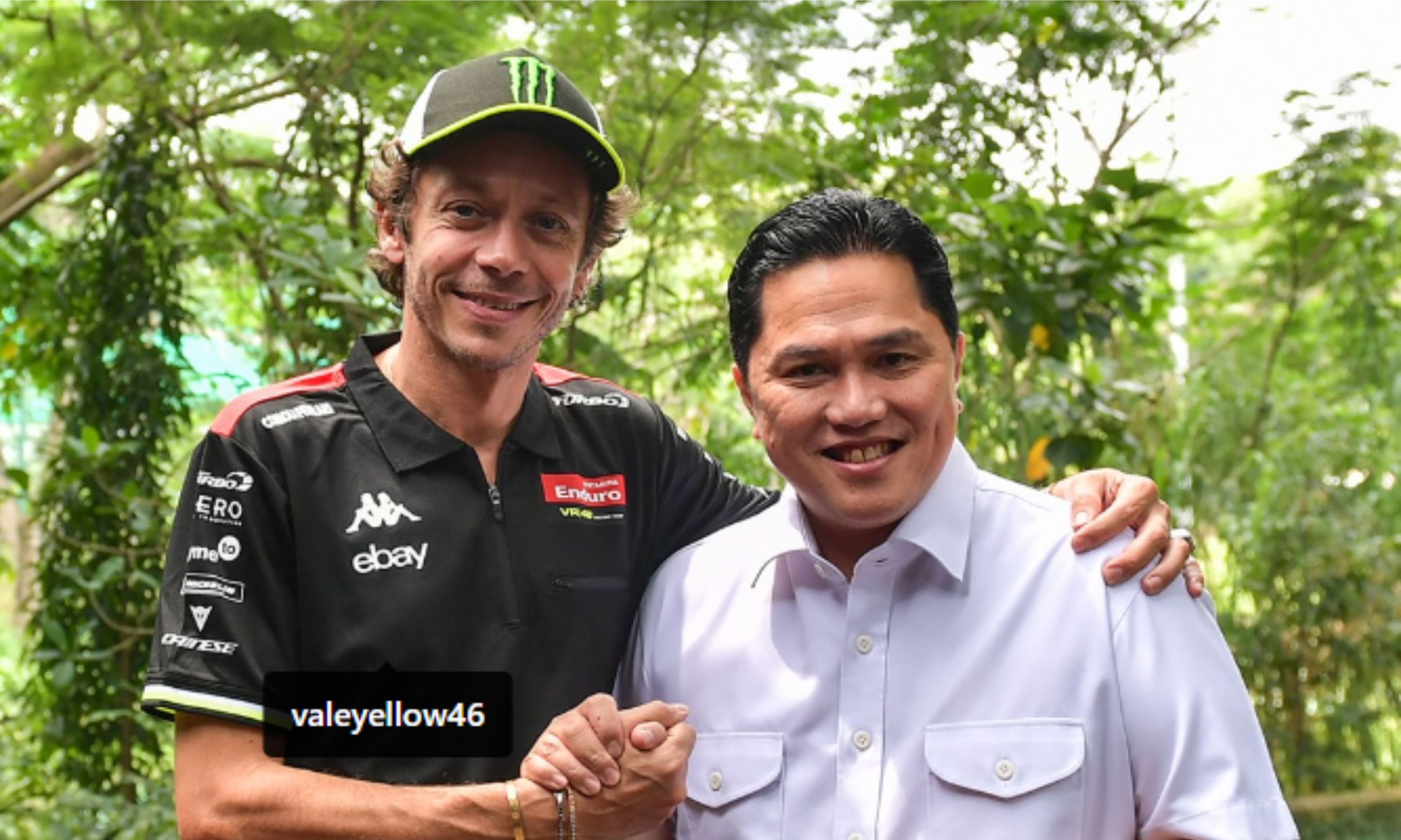 Valentino Rossi dan Erick Thohir <b>(IG: Erick Thohir)</b>