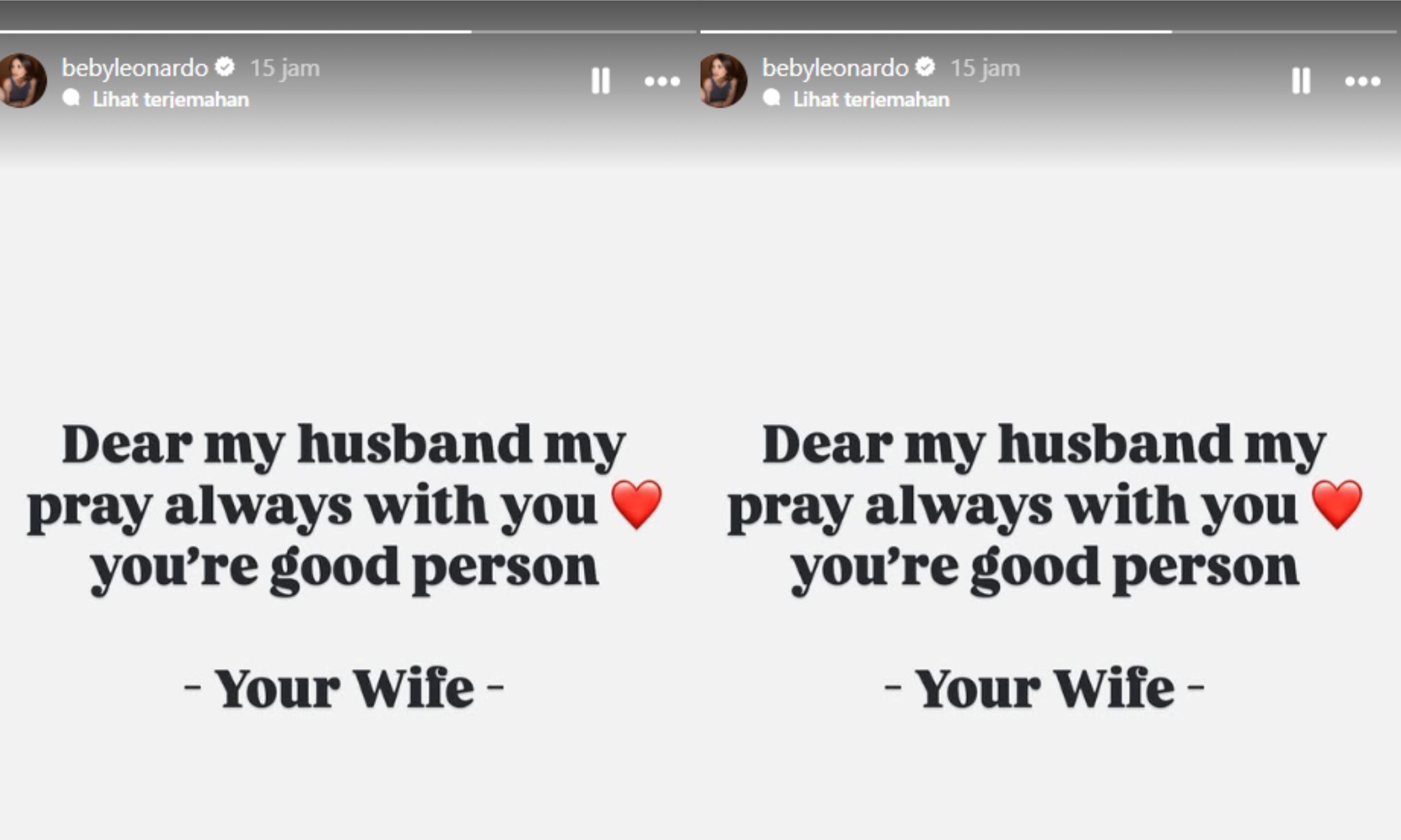 Pesan Beby Beby Prisillia ke Onad <b>(IG: Beby Prisillia)</b>