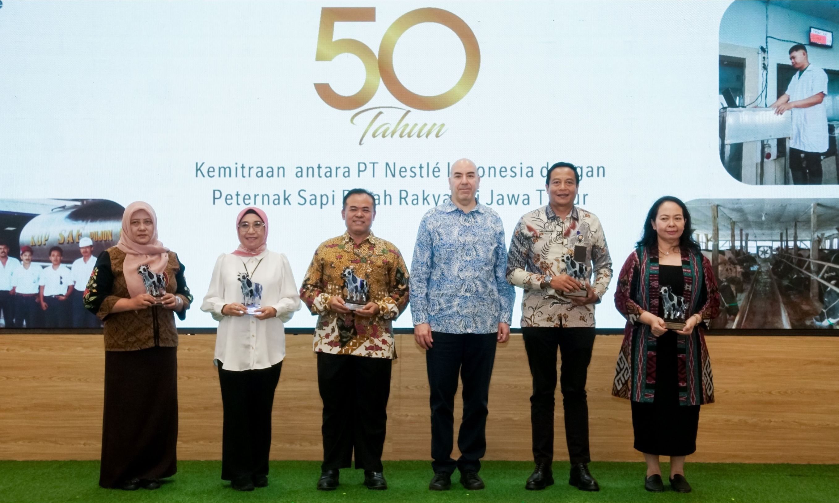 Peringatan 50 Tahun Kemitraan Nestle Indonesia dengan Peternak Sapi Perah di Jawa Timur <b>(Istimewa)</b>