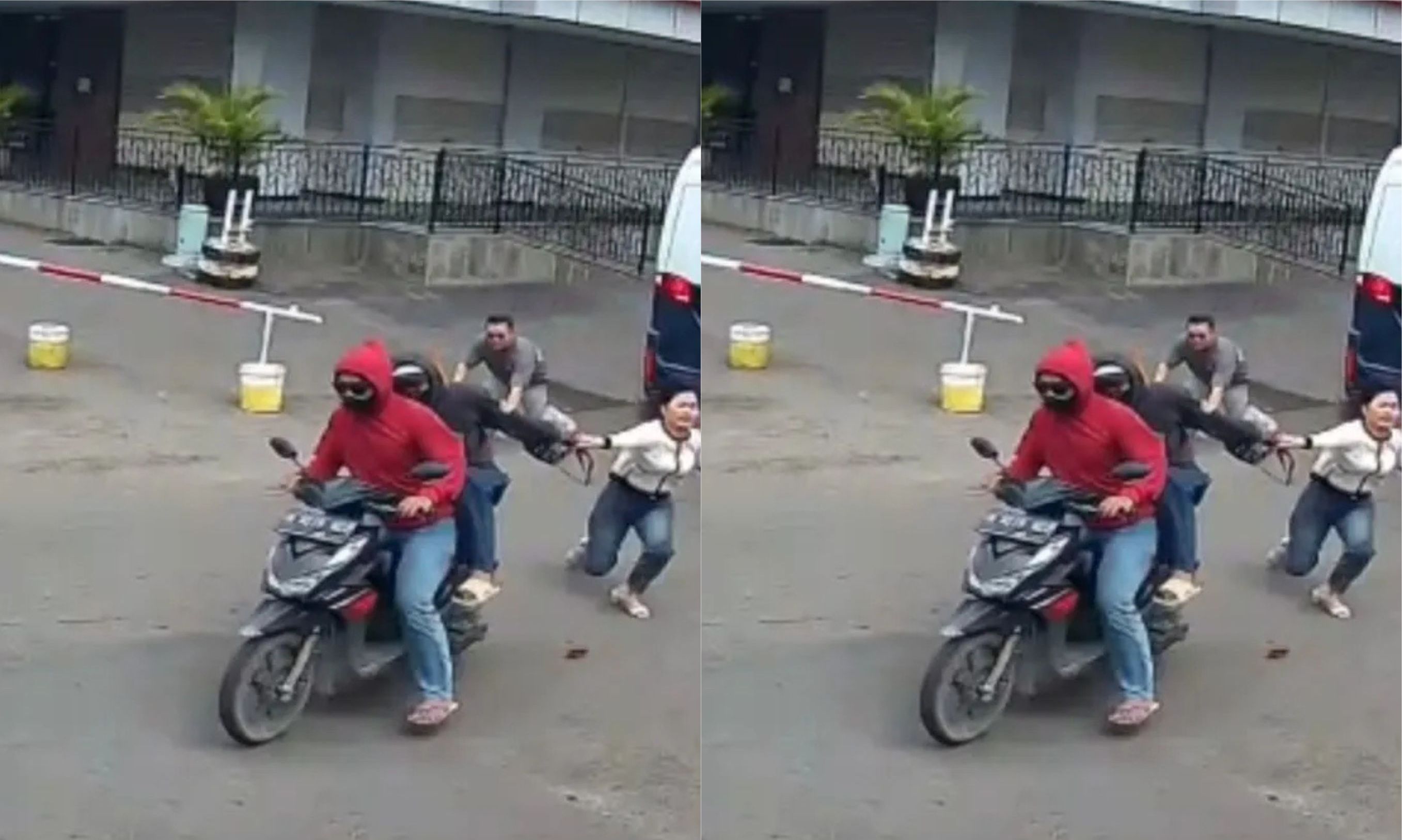 Viral Aksi Jambret Sadis di Kelapa Gading, Kini Diburu Polisi <b>(HO-Polsek Kelapa Gading)</b>