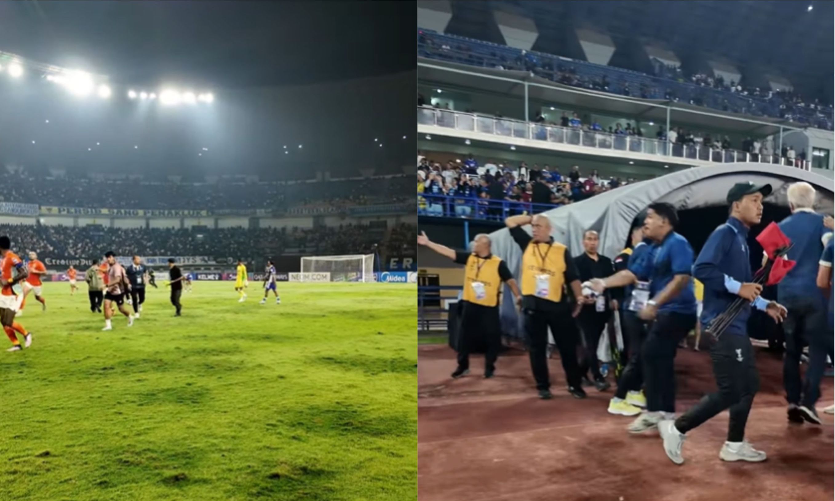 Momen Pemain dan Official Ratchaburi FC Masuk ke Ruang Ganti Usai Ricuh <b>(IG: Ratchaburi FC)</b>