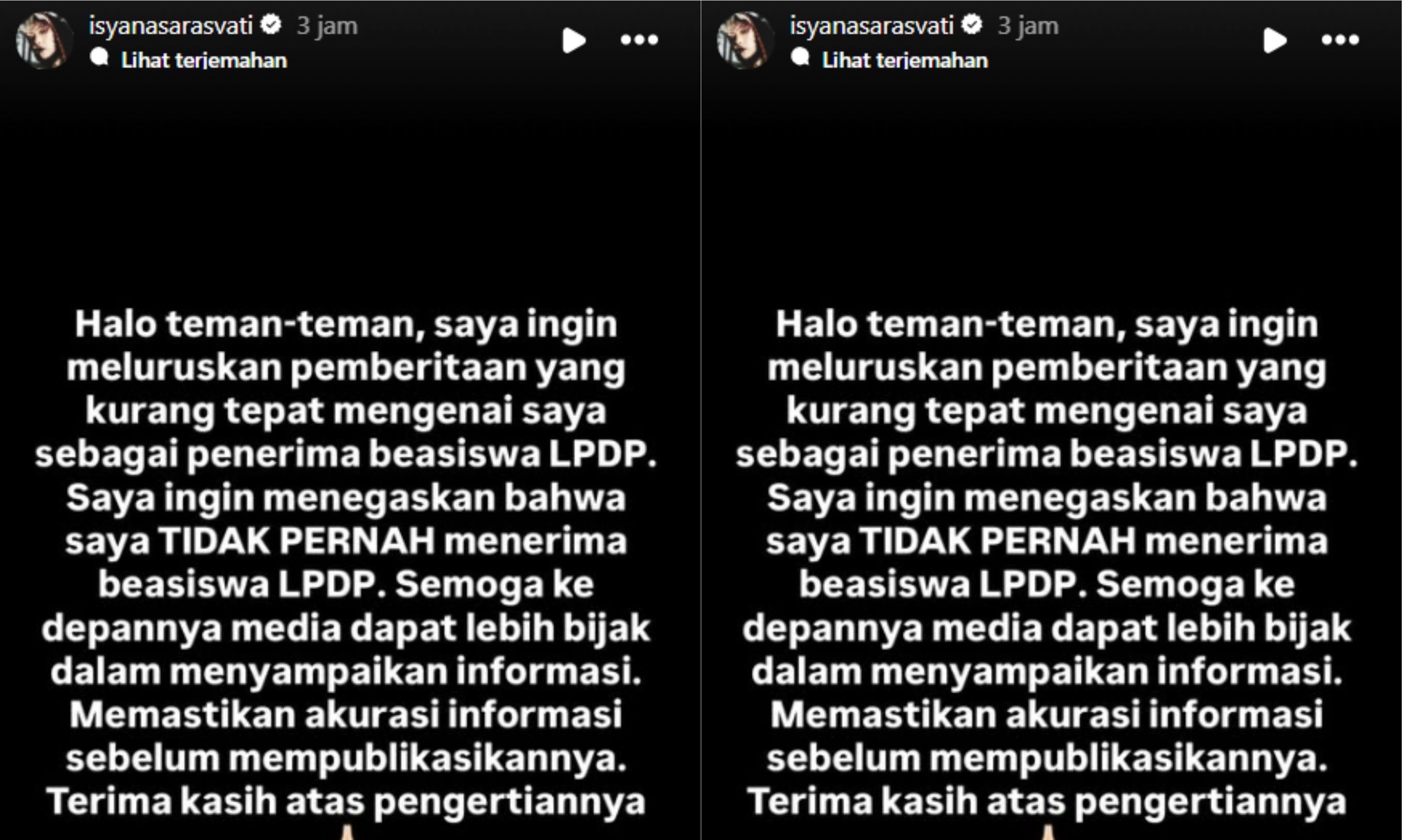 Isyana Sarasvati <b>(IG: Isyana Sarasvati)</b>