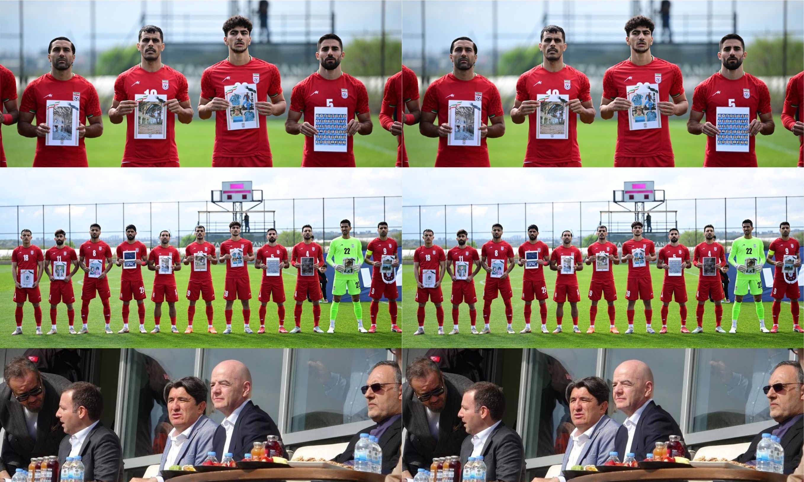 Timnas Iran Tampilkan Foto Korban Perang Sebelum Kick Off Lawan Kosta Rika <b>(Istimewa)</b>