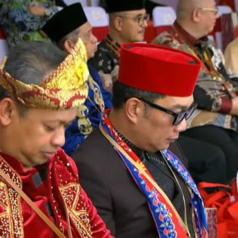 Ridwan Kamil Rayakan HUT RI ke-79 di IKN Kenakan Baju Adat Betawi