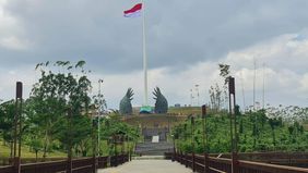 Plaza Seremoni Sumbu Kebangsaan di Kawasan Inti Pusat Pemerintahan (KIPP) Ibu Kota Negara (IKN) diresmikan Presiden Joko Widodo (Jokowi), Rabu (14/8/2024).
