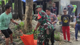 Pria Berkaos Loreng TNI Ditemukan Tewas di Pantai Sukabumi