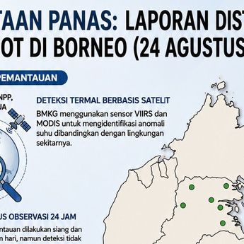 Infografik: Sebaran Hotspot di Borneo, Kalimantan Barat Terbanyak