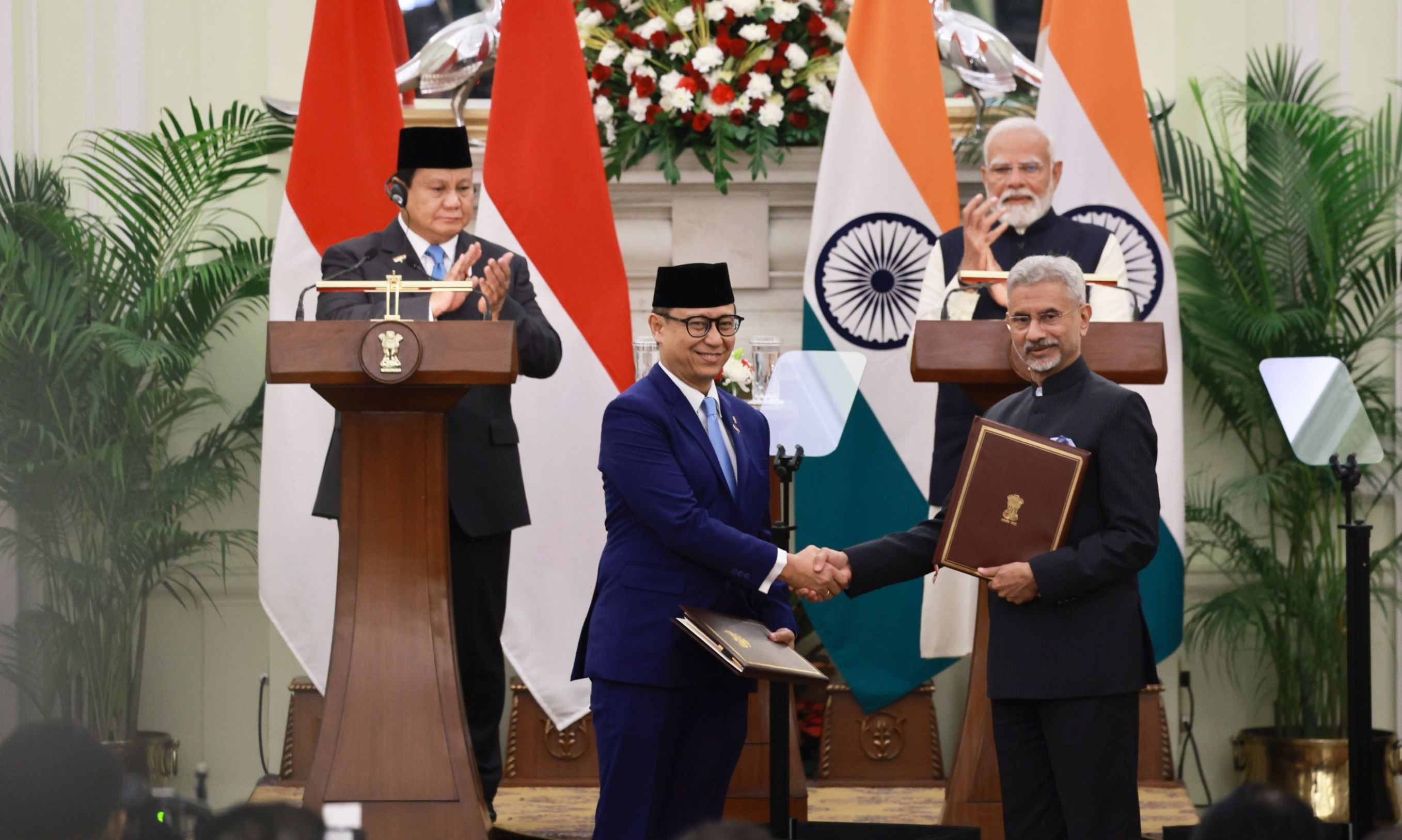 Prabowo dan Modi Saksikan Pertukaran 5 MoU Kerjasama Indonesia-India, Kesehatan hingga Digital <b>(Istimewa)</b>