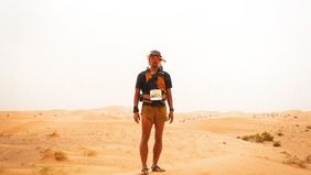 Pelari asal Indonesia yang kini menetap di Belanda, Diego Yanuar, sukses menuntaskan tantangan ekstrem Marathon des Sables (MDS) Legendary di Gurun Sahara.