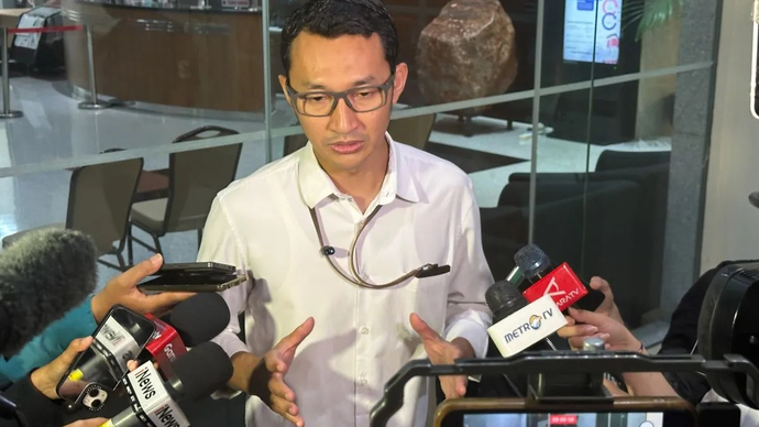 Juru Bicara Komisi Pemberantasan Korupsi Budi Prasetyo memberikan keterangan di Gedung Merah Putih KPK, Jakarta, Rabu (15/4/2026). ANTARA/Rio Feisal