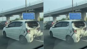Beredar video memperlihatkan kecelakaan di jalur tol Halim Utama serta melibatkan tiga kendaraan pada Jumat pagi tadi, 31 Mei 2024.