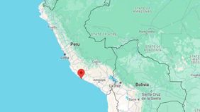 Gempa berkekuatan 7,2 Magnitudo guncang Peru pada Jumat malam di kedalaman 28 kilometer. Kejadian tersebut tidak menyebabkan tsunami.