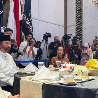 Jokowi dan Puan Maharani Satu Meja di Acara Bukber NasDem