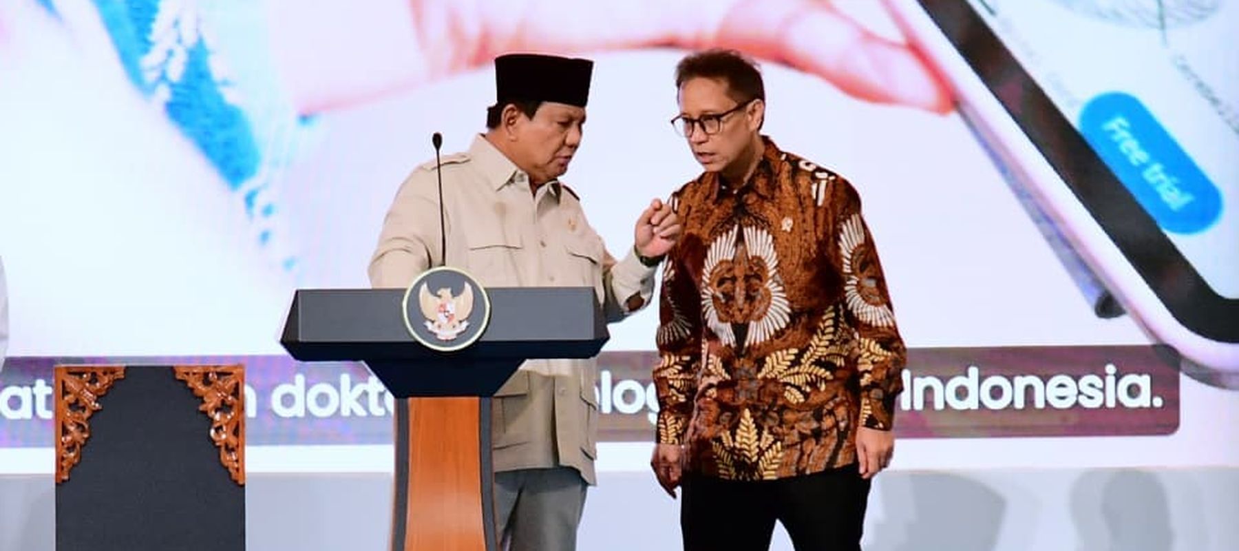 Prabowo Subianto dan Menkes Budi Gunadi