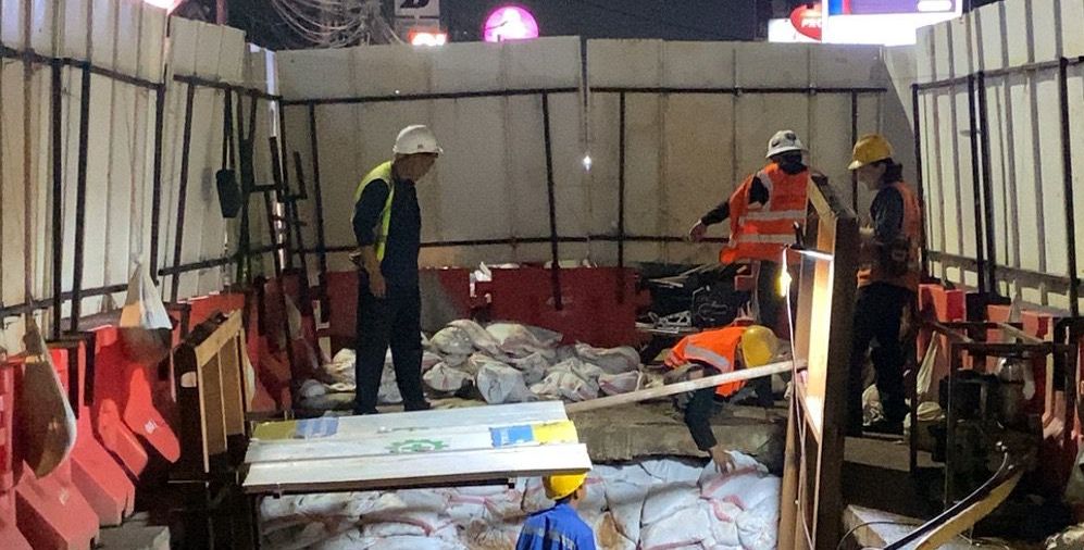 Kebocoran Air di Jatiwaringin Pondokgede Bekasi <b>(PAM Jaya/ Ntvnews.id)</b>