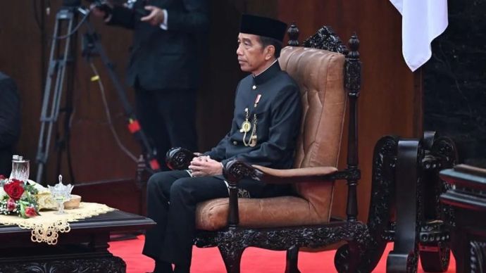 Presiden Jokowi di Sidang Tahunan MPR. <b>(Antara)</b>