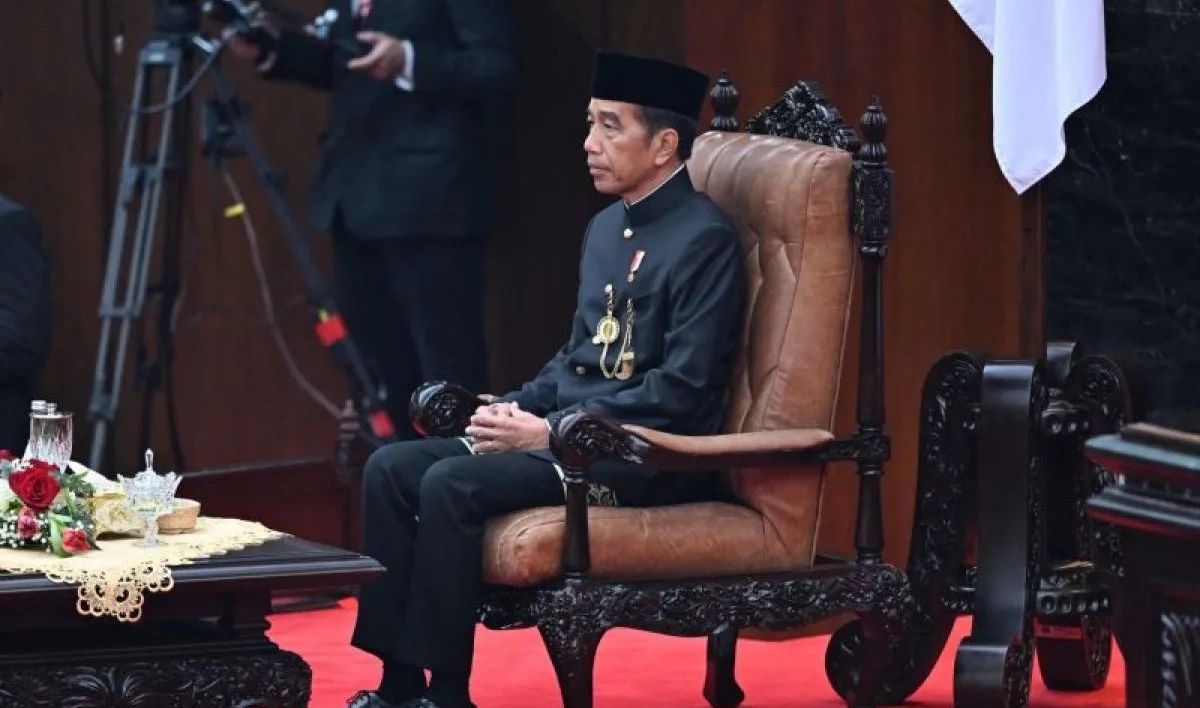 Presiden Jokowi di Sidang Tahunan MPR. <b>(Antara)</b>