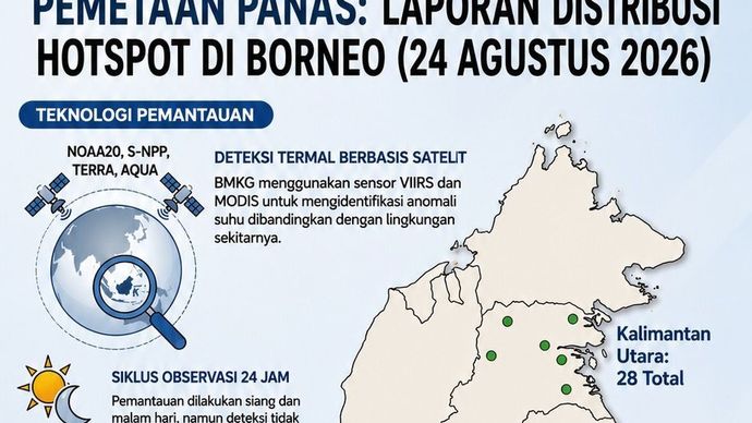 Infografik: Pemetaan Panas: Laporan Distribusi Hotspot di Kalimantan