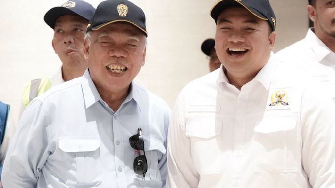 Anggota DPR RI Komisi VI, Kawendra Lukistian dan&nbsp;Kepala Otorita Ibu Kota Nusantara, Basuki Hadimuljono di&nbsp;IKN, pada Jumat, 30 Januari 2026.