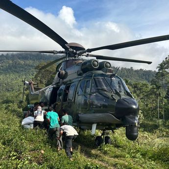 Helikopter Terus Terjang Daerah Terisolasi Aceh, Ribuan Ton Beras dan Logistik Tiba