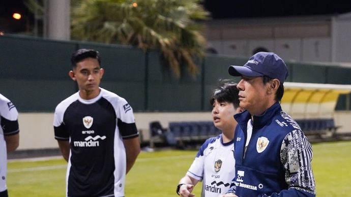 Pelatih Timnas Indonesia, Shin Tae-yong mulai mempersiapkan para pemainnya jelang laga melawan Bahrain <b>(PSSI)</b>