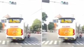 Beredar video memperlihatkan sebuah bus tidak sengaja melindas pengendara sepeda motor hingga tewas. Hal tersebut menjadi viral di media sosial.