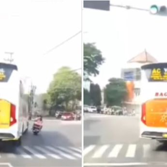 Pemotor Tewas Terlindas Bus Bagong di Kota Kediri Usai Bersenggolan