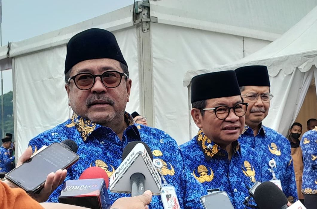 Rano Karno dan Pramono Anung <b>(NTVNews.id/ Adiansyah)</b>