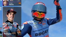 Marc Marquez mampu menyodok ke urutan kedua meski start dari posisi ke-13 pada balapan MotoGP Prancis 2024.