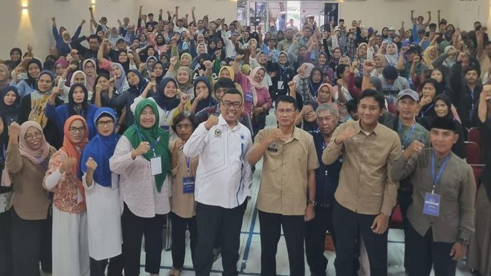 Kegiatan sosialisasi program MBG di Aula Masjid Raya Al &ndash; Insan Patal Senayan, Jakarta.