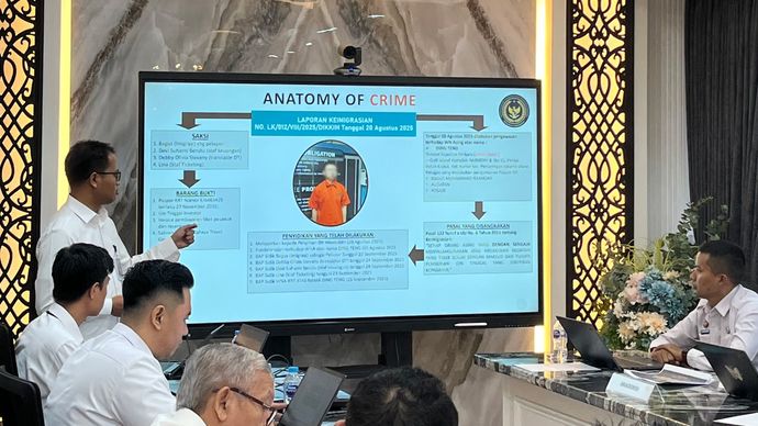 Dokumentasi terkait kasus dugaan penyalahgunaan Izin Tinggal Terbatas (ITAS) Investor oleh seorang warga negara China berinisial DT