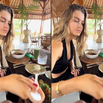 Viral Maarten Paes Ajarkan Kekasihnya, Luna Bjil Makan Bubur Ayam saat Liburan di Bali