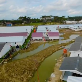 Potret Bangunan Hunian Sementara Aceh Tamiang Dilihat dari Udara, Tertata Rapi dan Bersih