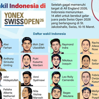 Infografik: Tim Bulu Tangkis Indonesia Siap Berburu Gelar di Swiss Open 2026
