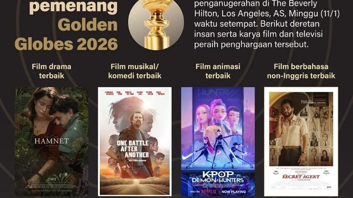 Pemenang Golden Globes 2026 diumumkan dalam malam penganugerahan di The Beverly Hilton, Los Angeles, AS, Minggu, 11 Januari 2026 waktu setempat. Berikut deretan insan serta karya film dan televisi peraih penghargaan tersebut.