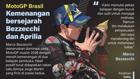Pembalap Marco Bezzecchi mencatatkan kemenangan bersejarah pada seri MotoGP Brasil 2026, sekaligus mengukuhkan dominasinya di awal musim. Rider tim Aprilia Racing tersebut berhasil memenangi dua balapan pembuka musim ini, menunjukkan performa impresi