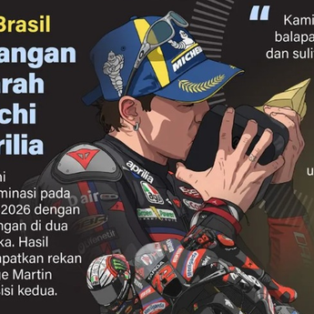 Infografik: Dominasi Bezzecchi Berlanjut, Menang di Dua Seri Awal MotoGP 2026