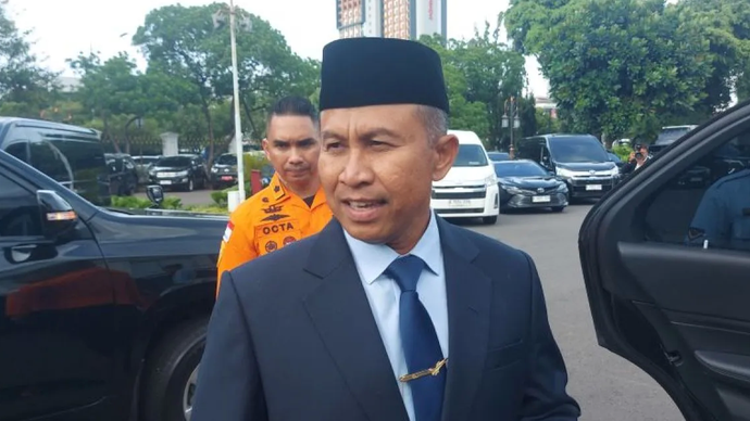 Asisten Personel Panglima TNI Marsekal Madya (Marsdya) Mohammad Syafii saat menyampaikan keterangan terkait agenda reshuffle kabinet di kompleks Istana Kepresidenan, Jakarta, Rabu (19/2/2025).