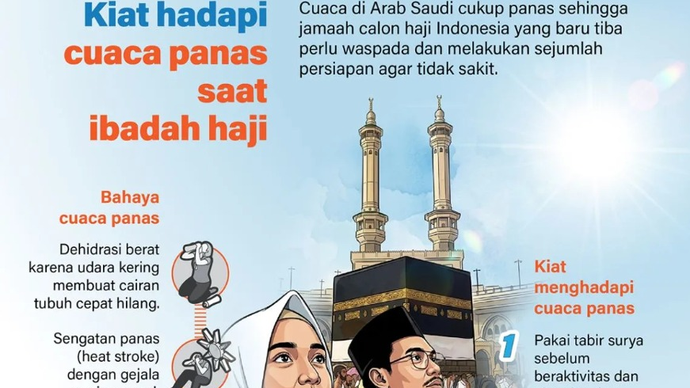 Cuaca di Arab Saudi cukup panas sehingga jamaah calon haji Indonesia yang baru tiba perlu waspada dan melakukan sejumlah persiapan agar tidak sakit.