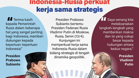 Pertemuan antara Presiden RI Prabowo Subianto dan Presiden Rusia Vladimir Putin di Moskow pada Senin, 13 April 2026 menjadi momentum penting dalam memperkuat hubungan bilateral kedua negara.
