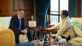 Presiden Republik Indonesia Prabowo Subianto menerima kunjungan Menteri Luar Negeri Republik Turki, Hakan Fidan, di Padepokan Garuda Yaksa, Hambalang, Bogor, Jawa Barat, Rabu, 3 Juni 2026.