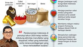 Laju inflasi Indonesia sepanjang tahun 2025 berhasil dikendalikan sesuai dengan target kisaran yang ditetapkan pemerintah, yakni 1,5 hingga 3,5 persen.