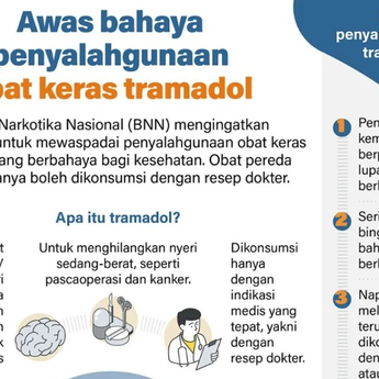 Infografik: BNN Ingatkan Bahaya Penyalahgunaan Obat Keras Tramadol