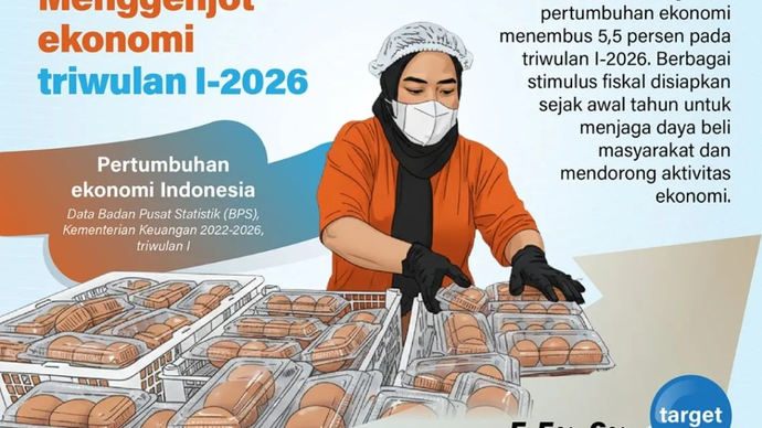 Pemerintah menargetkan pertumbuhan ekonomi menembus 5,5 persen pada triwulan I-2026. Berbagai stimulus fiskal disiapkan sejak awal tahun untuk menjaga daya beli masyarakat dan mendorong aktivitas ekonomi.