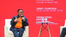 Gubernur DKI Jakarta, Pramono Anung resmi membuka Jakarta Future Festival (JFF) 2026 yang digelar di Graha Bhakti Budaya, Taman Ismail Marzuki (TIM), Jakarta Pusat, Jumat, 5 Juni 2026.